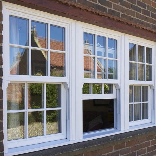 Quality Vertical AS2208 450pa White Double Hung Windows wholesale