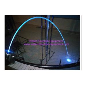 Custom Rainbow Glass Light Jet Fountain With LED Light For Swimming Pool