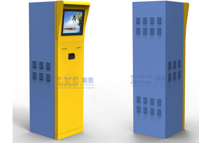 Parking Ticket Vending Machine Half Outdoor Kiosk With Member Card Credit Card