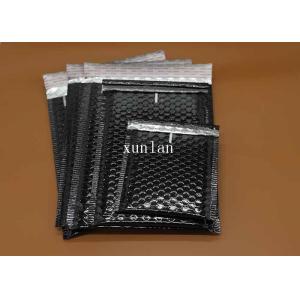 Black Heat Sealed Padded Mailing Envelopes With Bubble Wrap Inside For Lens