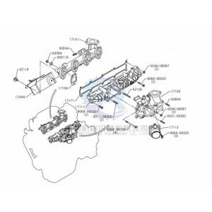 Cheap Manifold Exhaust J05e J08e Excavator Engine Parts VH17141E0080 For Sk200-8 Sk210lc-8 for sale