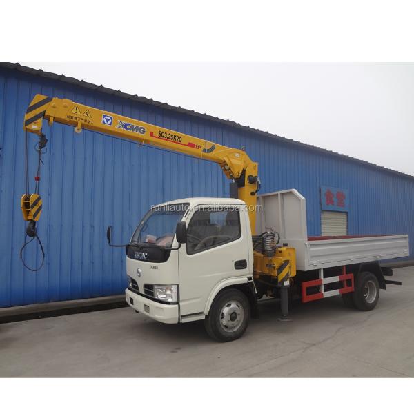 DFAC 3 Ton Knuckle Crane Truck 4X2 Drive Wheel Vehicle Mounted Crane Euro 3