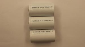 China D5000mAh 1.2V Nickel Cadmium Rechargeable Flashlight Battery High Energy on sale