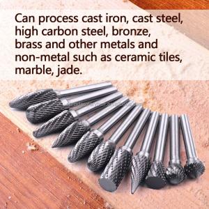 1/4 Shank Carving Cutting Grinding Drilling Polishing Tools 6mm Double Cut