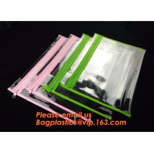 PVC Mesh File Packing Bag Plastic Mesh Zip Top File Pencil Bag PVC Packing Paper