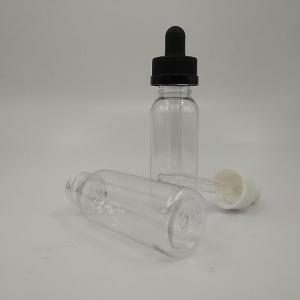 Customized Logo Printed Smooth Transparent Plastic Dropper Bottles / Plastic