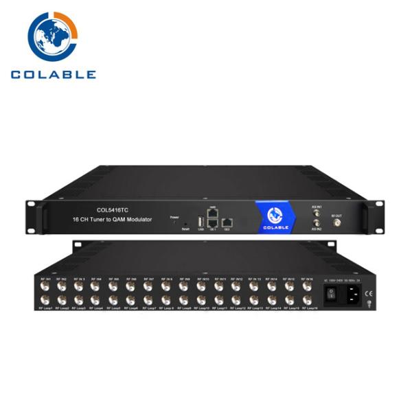 Quality Digital Satellite Trans Modulator , 16 DVB S2 To Qam Transmodulator Durable wholesale