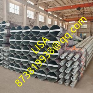 6M-12M Hot Dip Galvanized Octagonal Steel Lighting Pole with Cloth Wrap