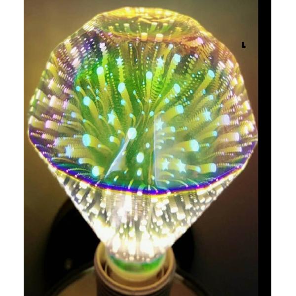 Quality 3D Fireworks Galaxy Decorative LED Bulbs With Square Diamond Type 5W 100g wholesale