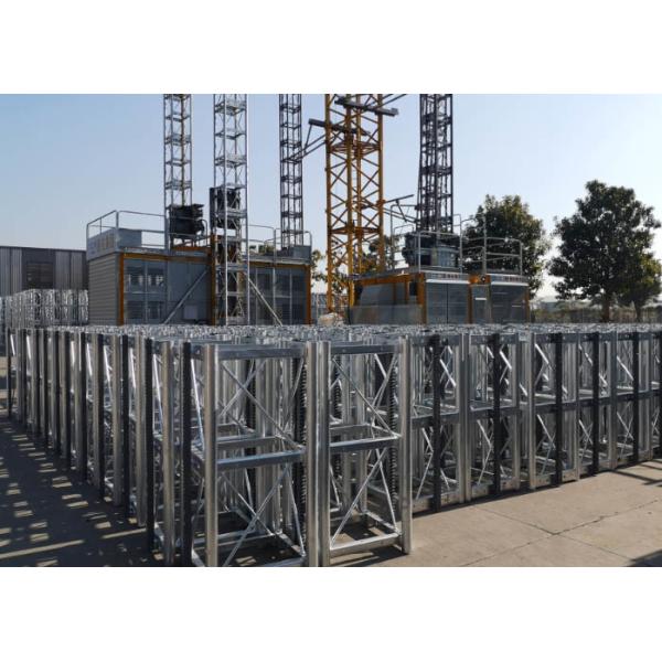 Quality 46M/Min Steel Q355B Vertical Construction Hoist With Double Cages wholesale