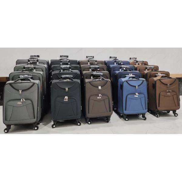 Quality Polyester Medium Fabric Suitcase On Wheels Shockproof Multiscene wholesale