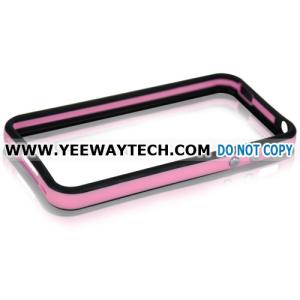 Silicone and Plastic Assembly Bumper for Verizon CDMA iPhone 4 / 4S - Pink /