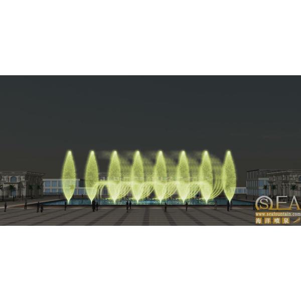 Seafountain design water fountain with landscaping led light