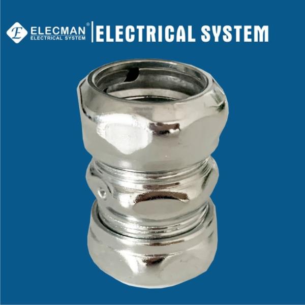 Quality Steel 1/2 Inch To 4 Inch EMT Conduit Coupling Compression Non Insulated Type wholesale