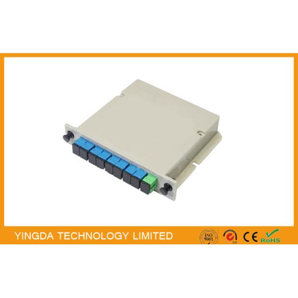 ISO Fiber Optic PLC Splitter Cassette Loaded With SC Connector , 1 Slot LGX