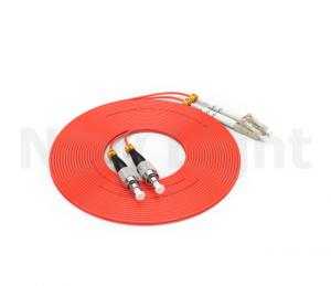 Cheap FC-LC multimode Optical fiber patch cord , Orange PVC / LSZH  0.9 / 2.0 / 3.0 MM cable for sale