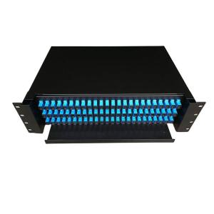 19 Inch 2U Rack Mount Enclosure ODF 72 Core Fiber Patch Panel Sliding Type