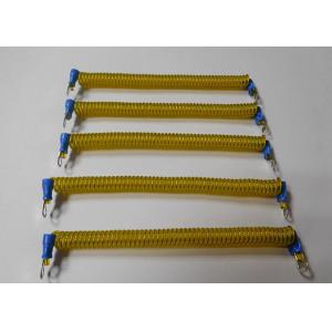 120MM Clear Spiral Coiled Urethane Tether w/Screw Terminal Connectors