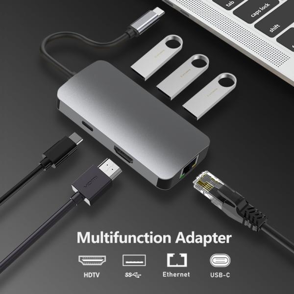 Quality Multifunction Micro USB C To HDTV Adapter USB C Adapter For Mac TV Projection wholesale