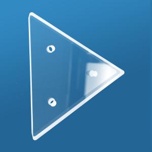 China Optical Quartz Glass Fused Quartz Plate Triangular Shape With Hole on sale