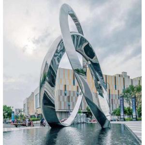 Height 5.5 Meter Polished SS Garden Ornaments Statues, Metal Art Statues