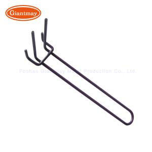 Metal White Perforate Panel Gridwall Euro Hooks Wire Rack Display Hook