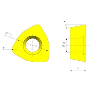 WPGT Model CNC Milling Insert with 9.525mm Diameter and 4.2mm Thickness for High