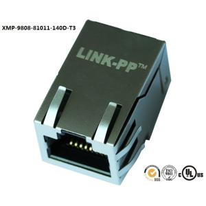 Cheap 10 / 100 MAG Side Entry POE RJ45 Connector Cross XMP-9808-81011-140D-T3 for sale