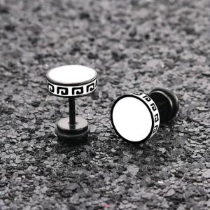 Stainless Steel High quality round shape mini customize cool carve ear small
