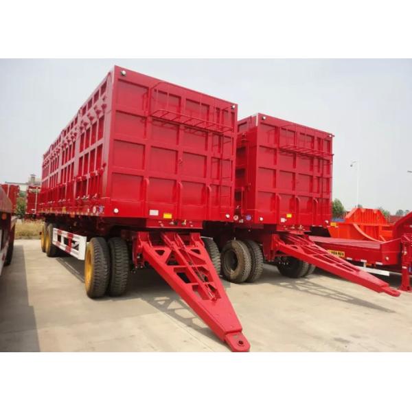 Quality 30ft Drawbar Steel Box Full truck Trailer With 3 Axles wholesale