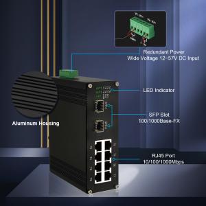 Industrial 90W Switch 8-Port1000T 802.3bt PoE + 2 SFP Ethernet Switch