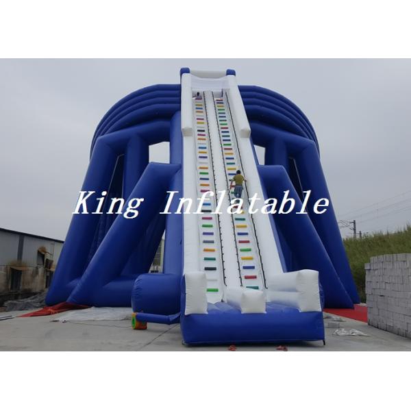 15m High Blue Outdoor Giant long Inflatable Water Slide blow out Trippo Slide