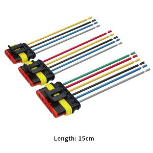 Automotive waterproof male and female 1.5 amp connector 1 2 3 4 5 6 pin wire