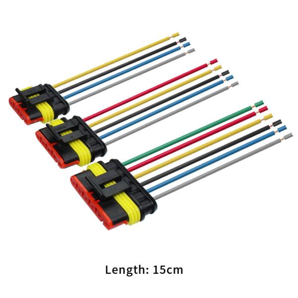 Automotive waterproof male and female 1.5 amp connector 1 2 3 4 5 6 pin wire