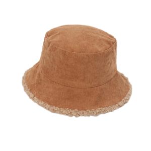 Custom Fall Winter New Fisherman's Corduroy Bucket Hat Custom Thickened Lamb
