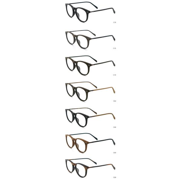 Latest Styles Wood Grain Acetate Optical Glasses Frame MR 6114
