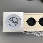 Intelligent built in table mounted wireless charger socket with EU power and usb