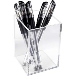 Acrylic Box, C;Ear Box Pen Holder Medical Pack,Clear Desktop Pencil Cup