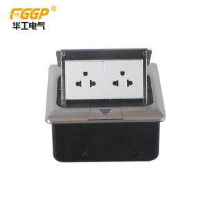 ODM Silver US Plug Pop Up 2 Gang Socket Outlet Schuko Outlet 15A 250V