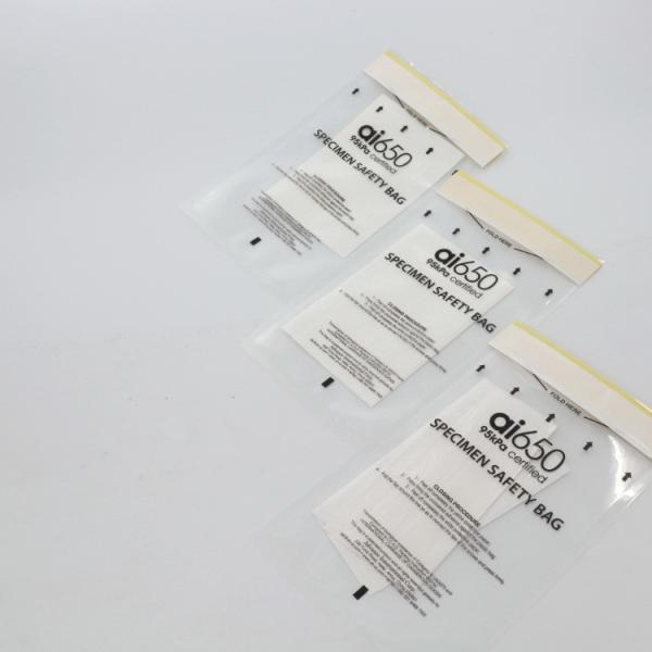 Quality Double Pocket Eco Friendly Plastic Liquid Bio Hazard Specimen Bag Self Adhesive wholesale