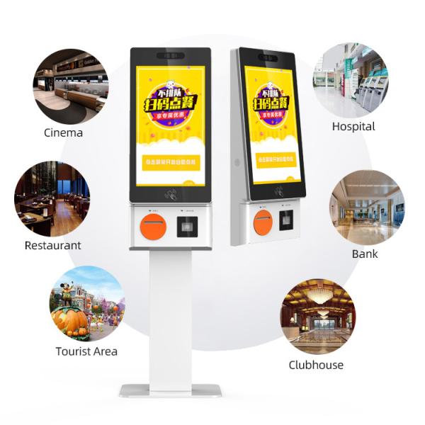 24 / 32 Inch Touch Screen Self Service Payment Ordering Kiosk For Fast Food McDonald'S