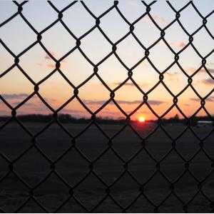 Diamond Pattern Opening 25mm Airport Security Stainless Steel Chain Mesh Fence