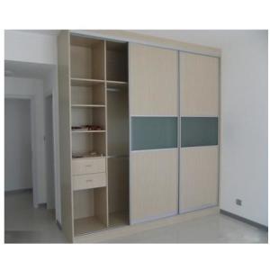 Sliding door Particle Board Wardrobe With Trouser Hanger Rack Clothes Rail