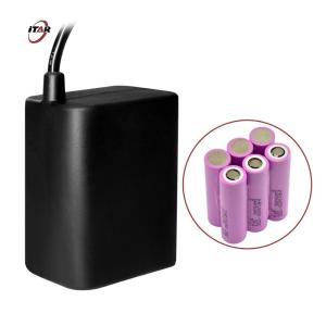 7.4V 18650 Rechargeable Battery Pack 2S3P 7800mAh With Rubber Case Waterproof