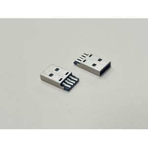 High-Durability USB 2.0 AM Connector – Integrated Solder-Type Black Housing Gold