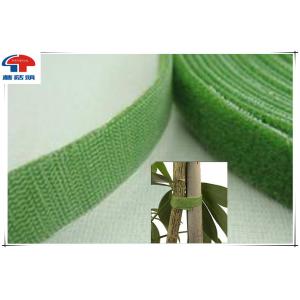 Green Double Sided Hook And Loop Tape , Sticky hook loop tape custom printed