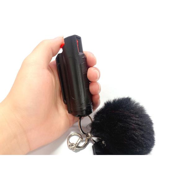 Quality black Anti Riot 20ml Key Chain Pepper Spray Plastic Shell For Women wholesale
