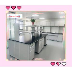 Free Standing Lab Benches Durable Reagent Racks With Adjustable Glass Shelf For