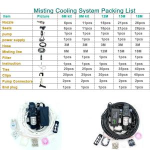Diaphragm Booster Pump Water Misting System Fog Nozzles Mist Cooling Watering