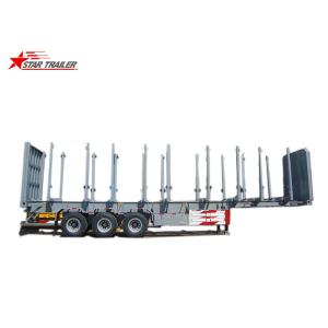 Wood Pulling Timber Roro Mafi Trailer 3 Axles Container Skeletal Semi Trailer